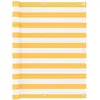vidaXL Écran de balcon Blanc et jaune 120x500 cm Tissu Oxford