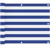 vidaXL Écran de balcon Blanc et bleu 75x300 cm Tissu Oxford
