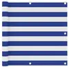 vidaXL Écran de balcon Blanc et bleu 90x300 cm Tissu Oxford