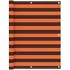 vidaXL Écran de balcon Orange et marron 120x300 cm Tissu Oxford