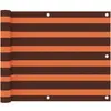 vidaXL Écran de balcon Orange et marron 75x600 cm Tissu Oxford