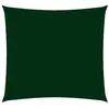 vidaXL Voile de parasol tissu oxford carré 3,6x3,6 m vert foncé