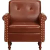 vidaXL Chaise cabriolet marron cuir véritable