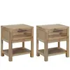 vidaXL Tables de chevet avec tiroirs 2 pcs 40x30x48 cm Acacia solide