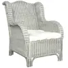 vidaXL Canapé avec coussin Gris Rotin naturel et lin