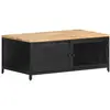 vidaXL Table basse 90x50x37 cm Bois massif de manguier brut
