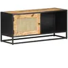 vidaXL Meuble TV 90x30x40 cm Bois de manguier brut et canne naturelle