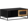 vidaXL Table basse 90x50x35 cm Bois de manguier brut
