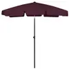 vidaXL Parasol de plage rouge bordeaux 180x120 cm