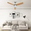 vidaXL Ventilateur de plafond lampe et télécommande 108cm Marron clair