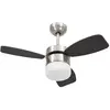 vidaXL Ventilateur de plafond lampe et télécommande 76 cm Marron foncé