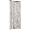 vidaXL Moustiquaire Taupe et blanc 90x220 cm Chenille
