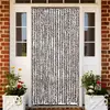 vidaXL Moustiquaire Marron et blanc 90x220 cm Chenille