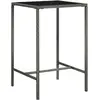 vidaXL Table de bar de jardin Gris 70x70x110cm Résine tressée et verre
