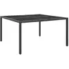 vidaXL Table de jardin Anthracite 130x130x72 cm Acier et verre