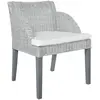vidaXL Chaises à manger avec coussins lot de 2 gris rotin naturel