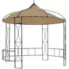vidaXL Belvédère 300x290 cm Taupe Rond