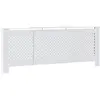 vidaXL Cache-radiateur MDF Blanc 205 cm