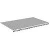 vidaXL Tissu de remplacement pour auvent Anthracite et blanc 5x3 m