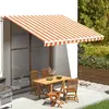 vidaXL Tissu de remplacement pour auvent Jaune et orange 4x3 m