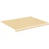 vidaXL Tissu de remplacement pour auvent Jaune et blanc 4,5x3,5 m