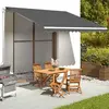 vidaXL Tissu de remplacement pour auvent Anthracite 4x3,5 m