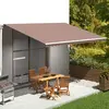 vidaXL Tissu de remplacement pour auvent Marron 5x3,5 m