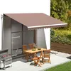 vidaXL Tissu de remplacement pour auvent Marron 4,5x3,5 m