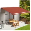 vidaXL Tissu de remplacement pour auvent Orange et marron 6x3,5 m