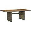 vidaXL Table de jardin Marron Résine tressée et bois d'acacia massif