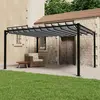 vidaXL Tonnelle avec toit à persienne 3x4 m Anthracite Tissu aluminium