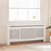 vidaXL Cache-radiateur MDF Blanc 205 cm