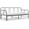 vidaXL Cadre de canapé-lit extensible Gris Métal 90x200 cm