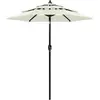 vidaXL Parasol à 3 niveaux avec mât en aluminium Sable 2 m