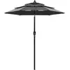 vidaXL Parasol à 3 niveaux avec mât en aluminium Anthracite 2 m
