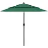 vidaXL Parasol à 3 niveaux avec mât en aluminium Vert 2,5 m