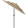 vidaXL Parasol à 3 niveaux avec mât en aluminium Taupe 2,5 m