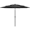vidaXL Parasol à 3 niveaux avec mât en aluminium Anthracite 3 m