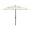 vidaXL Parasol à 3 niveaux avec mât en aluminium Sable 3,5 m