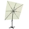 vidaXL Parasol 4-laags met aluminium paal 250x250 cm zandkleurig313820