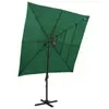 vidaXL Vidaxl Parasol À 4 Niveaux Avec M?T En Aluminium Vert 250x250 Cm