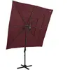 vidaXL Parasol 4-laags met aluminium paal 250x250 cm bordeauxrood313824