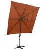 vidaXL Parasol de jardin à 4 niveaux avec mât en aluminium terre cuite