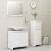 vidaXL Ensemble de meubles de salle de bain 3 pcs Blanc Aggloméré