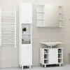 vidaXL Ensemble de meubles de salle de bain 3 pcs Blanc Aggloméré