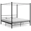 Vidaxl - Cadre de lit à baldaquin sans matelas noir métal 180x200 cm