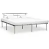 vidaXL Cadre de lit Gris Métal 200x200 cm
