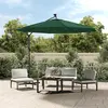 VIDAXL Tissu de Remplacement pour Parasol Déporté Tissu de Rechange de Parasol de Jardin Extérieur Anti-UV Anti-décoloration Vert 350 cm