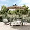 vidaXL Tissu de remplacement pour parasol déporté Taupe 350 cm