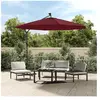 vidaXL Tissu de remplacement pour parasol déporté Rouge bordeaux 350cm